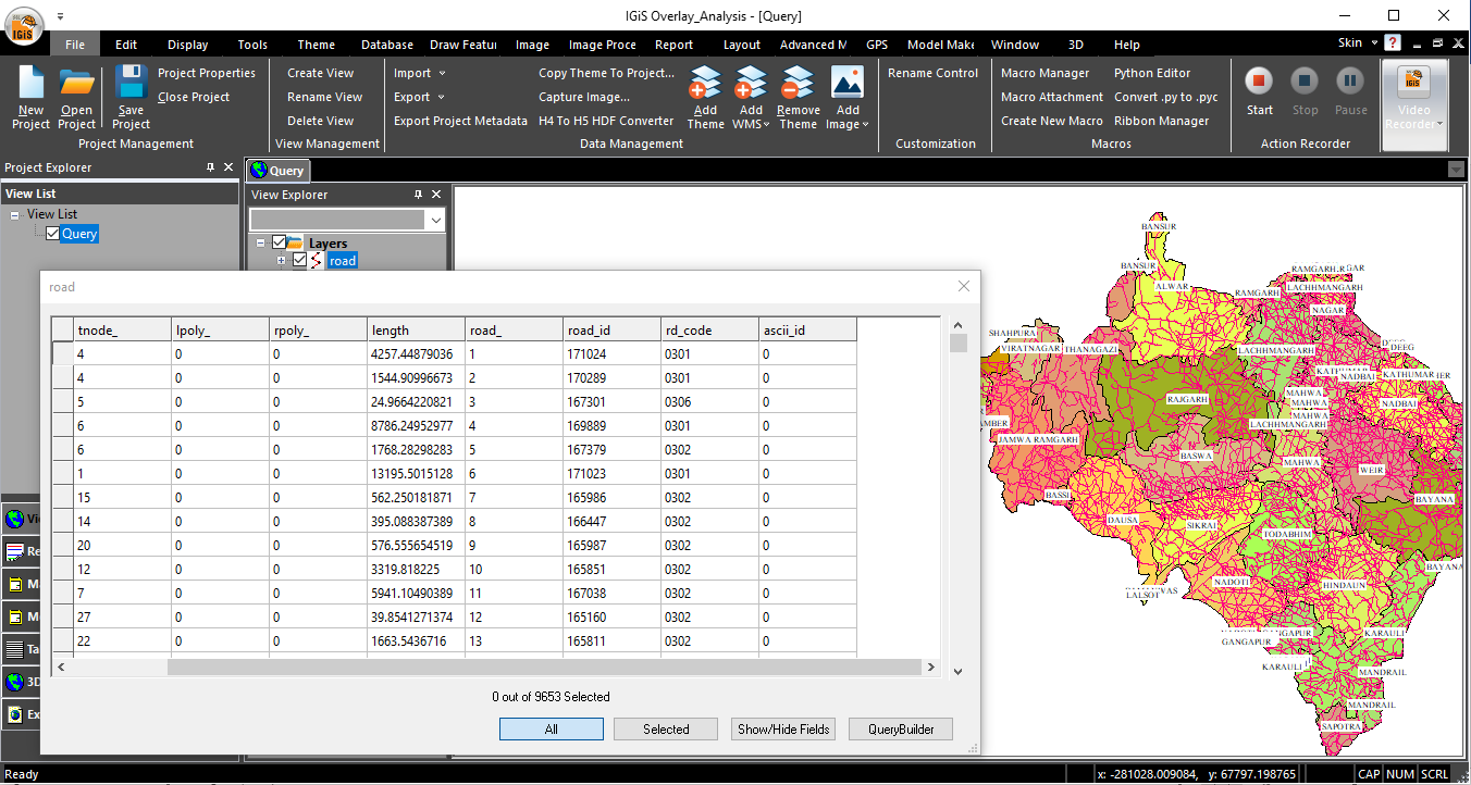  To perform the map overlay analysis we have many options such a