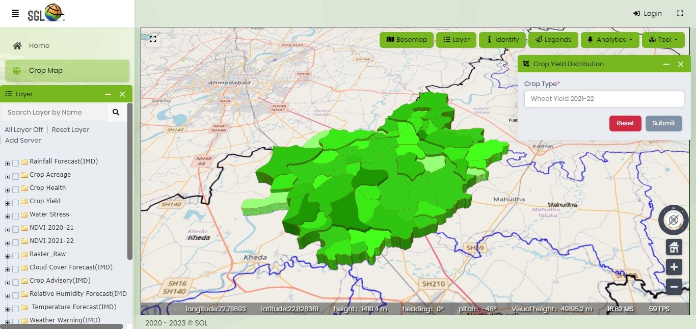 productivity map in EOSDA Crop Monitoring