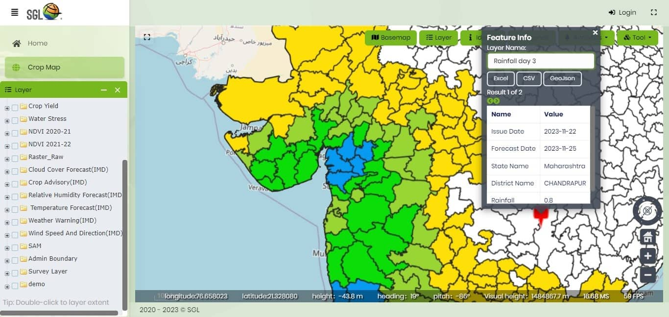 productivity map in EOSDA Crop Monitoring