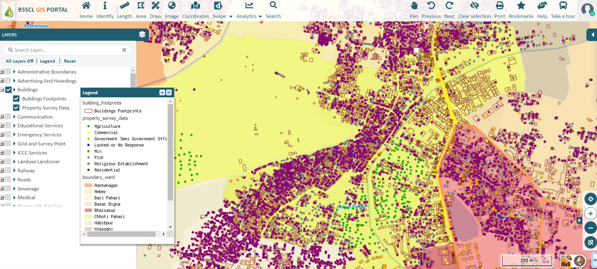 The Figure shows the NATMO Geoportal Powered by SGL and the website containing the Earthquake map.