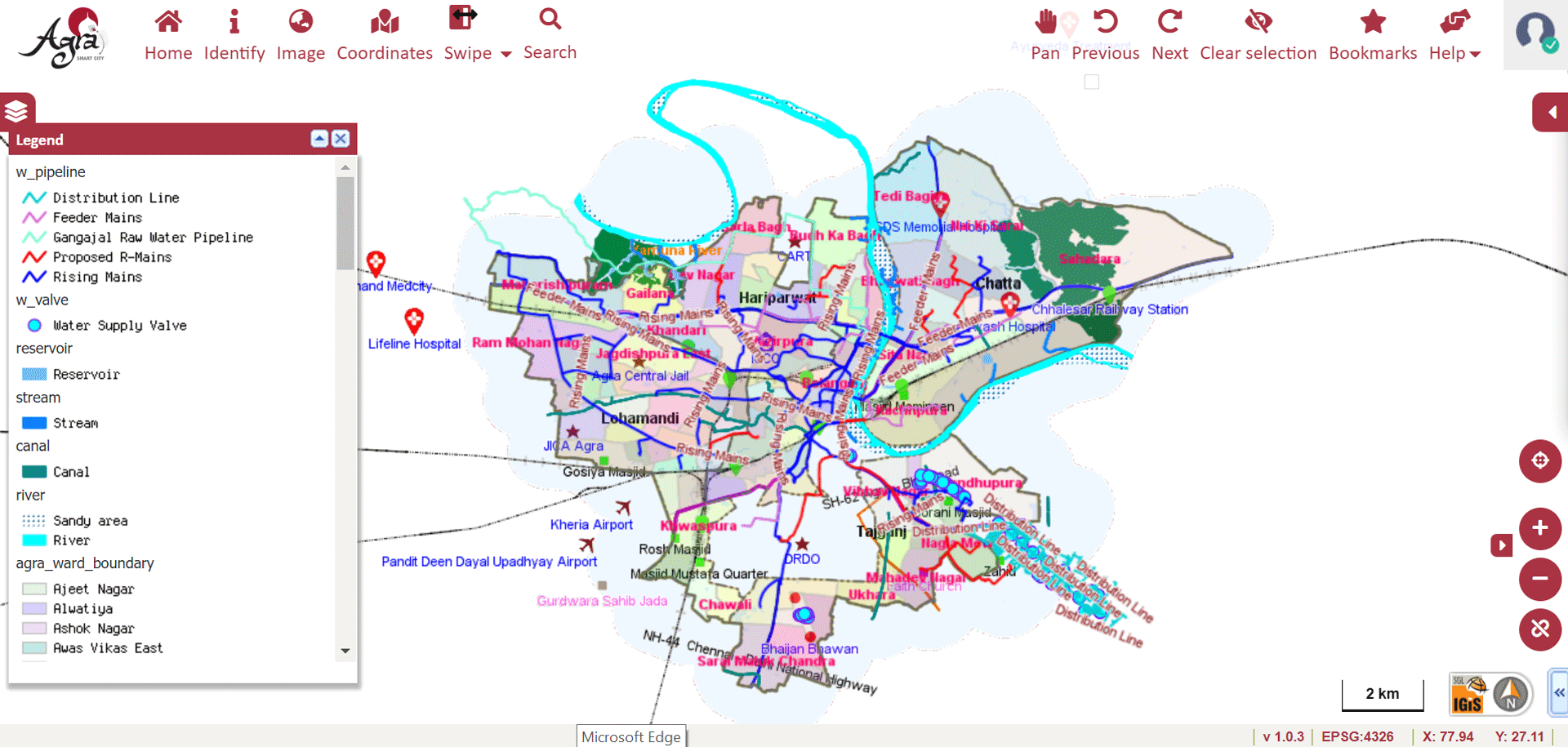 The Figure shows the NATMO Geoportal Powered by SGL and the website containing the Earthquake map.