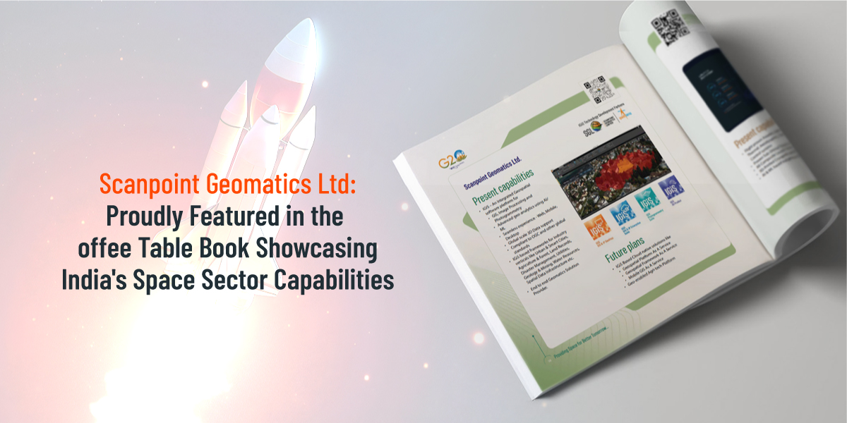 Scanpoint Table Leading GEO Spatial (GIS) Company in The Coffee Table Book by IN-SPACe